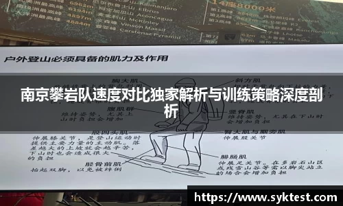 南京攀岩队速度对比独家解析与训练策略深度剖析