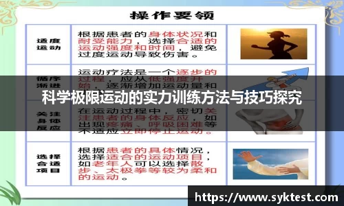 科学极限运动的实力训练方法与技巧探究